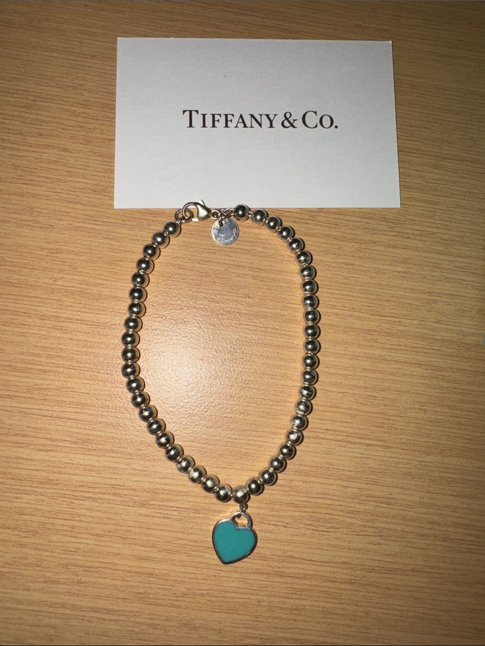 Tiffany & Co. Return to Tiffany Silver Bead Bracelet with a Diamond 💎 Size Small - Picture 3 of 8